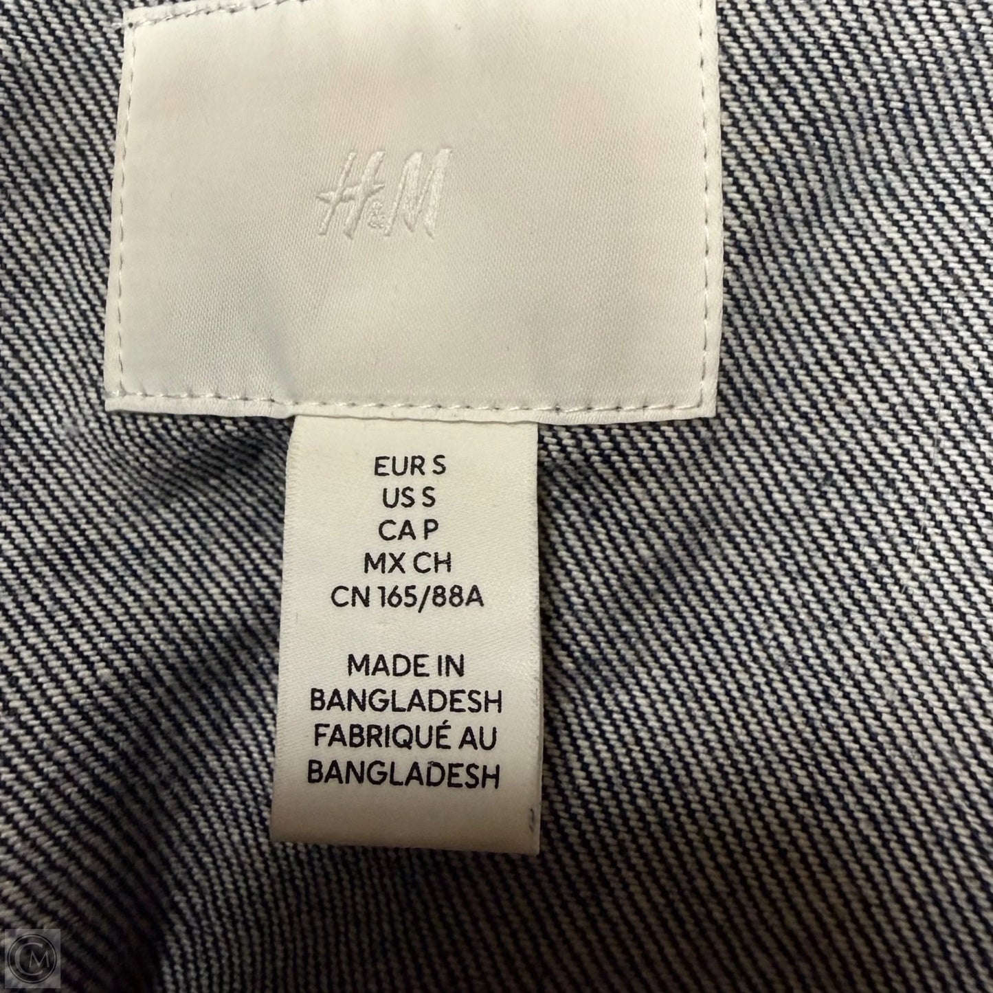 Jacket Denim By H&m In Blue Denim, Size: S