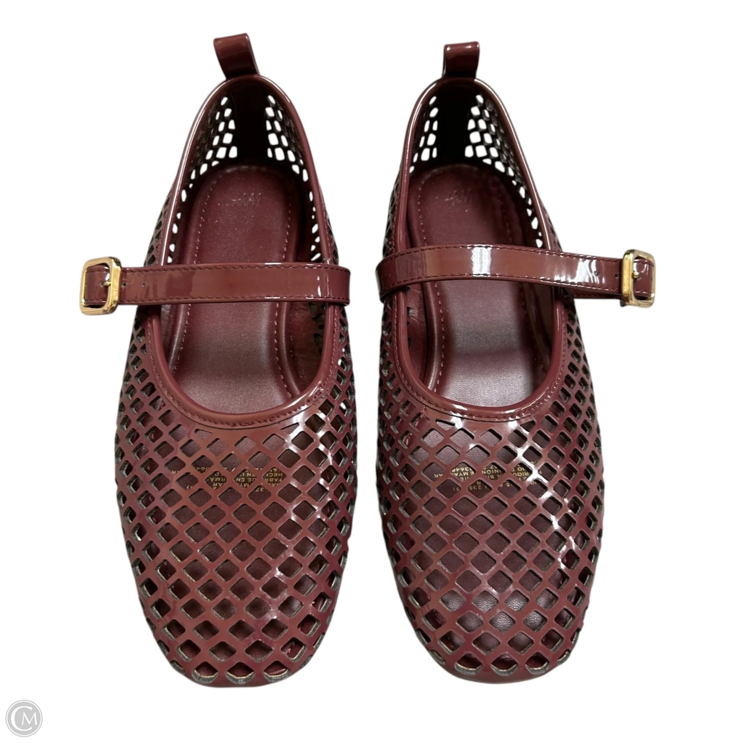 Shoes Flats By H&m In Maroon, Size: 6.5