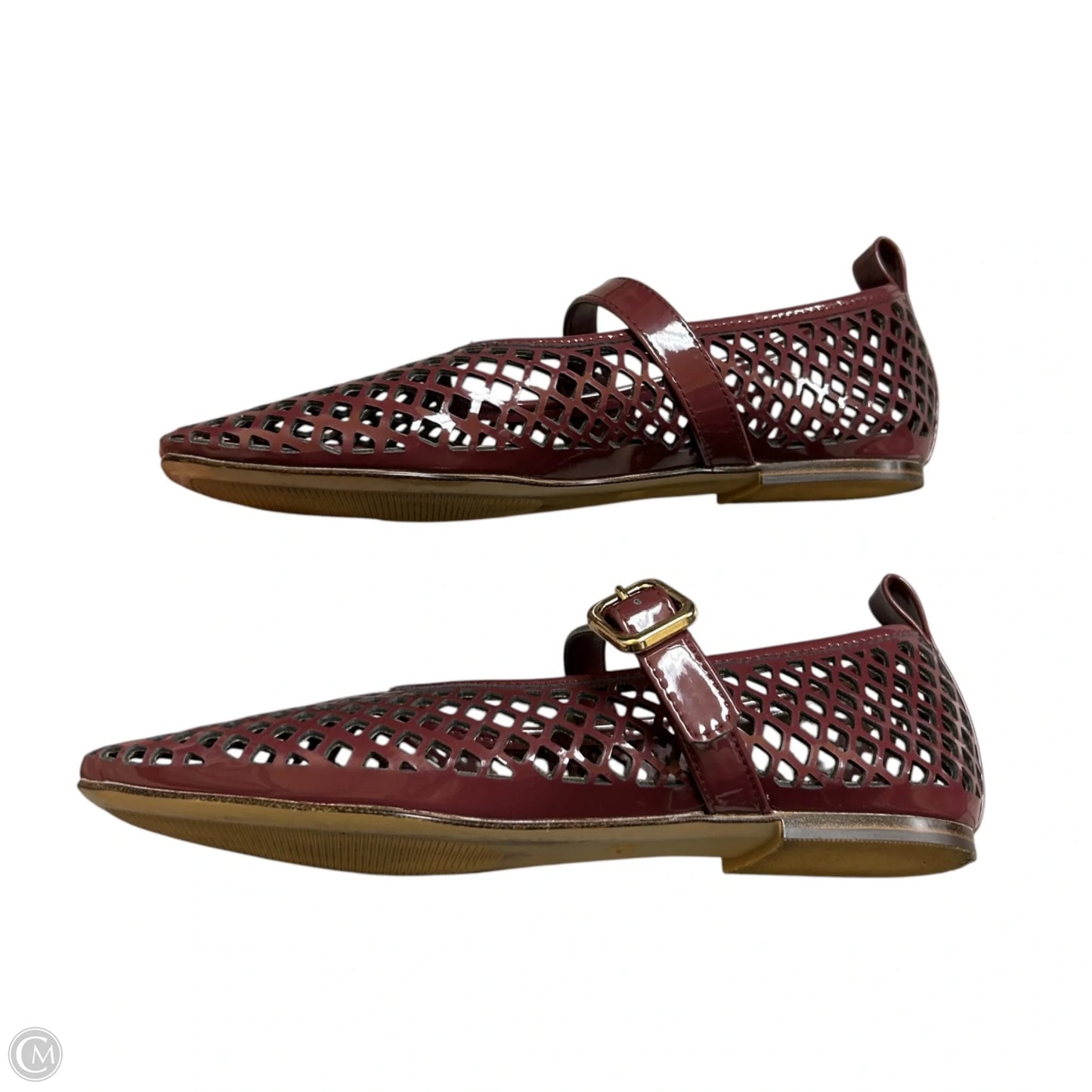 Shoes Flats By H&m In Maroon, Size: 6.5