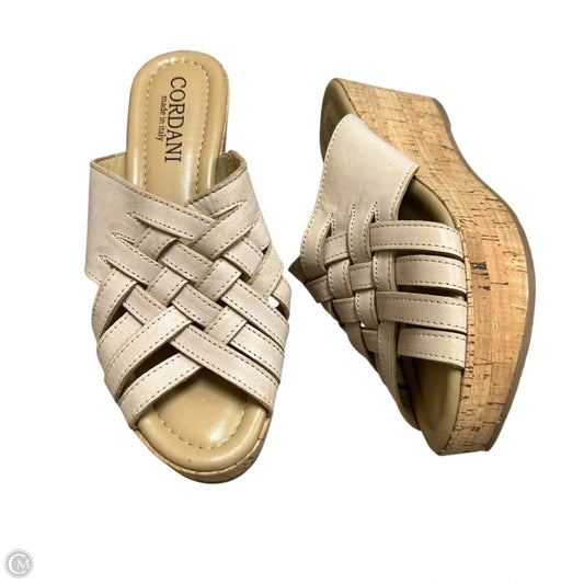 Sandals Heels Wedge By Cordani In Tan, Size: 7.5