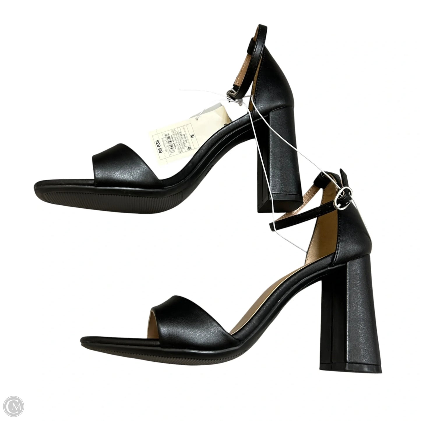 Sandals Heels Block By A New Day In Black, Size: 8.5