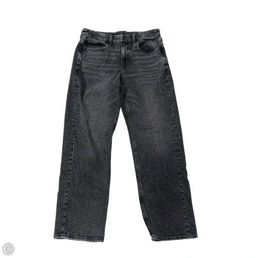 Jeans Wide Leg By American Eagle In Black Denim, Size: 12