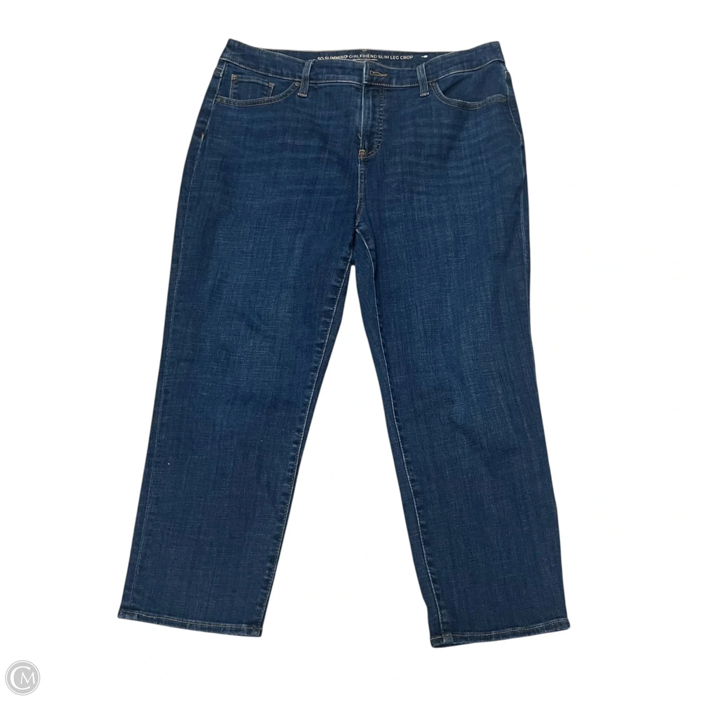 Jeans Cropped By Chicos In Blue Denim, Size: 2
