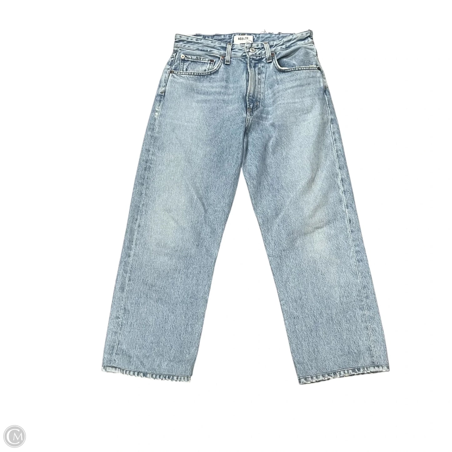 Jeans Wide Leg By Agolde In Blue Denim, Size: 2