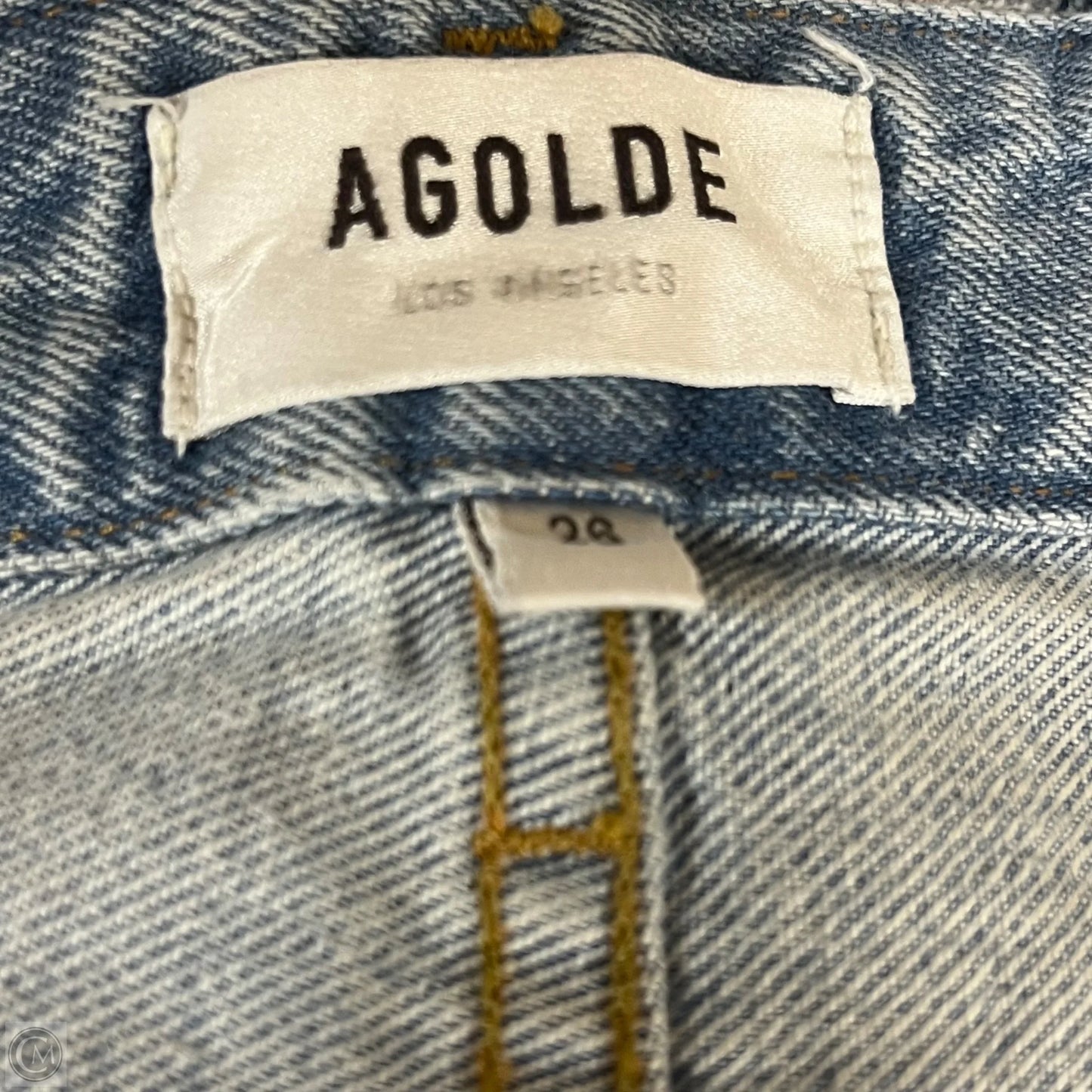 Jeans Wide Leg By Agolde In Blue Denim, Size: 2