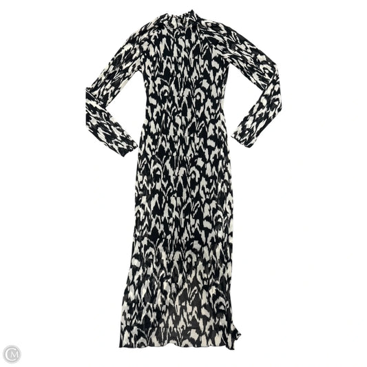 Dress Casual Maxi By Anthropologie In Black & Cream, Size: Xs