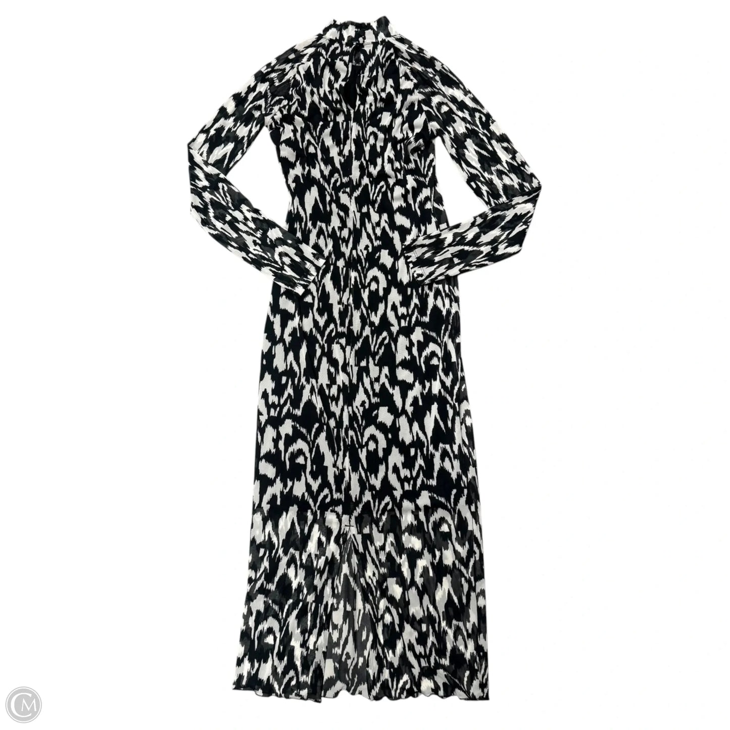 Dress Casual Maxi By Anthropologie In Black & Cream, Size: Xs