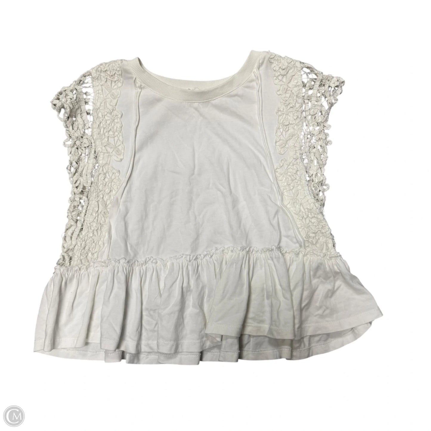 Top Sleeveless By Anthropologie In Cream, Size: S