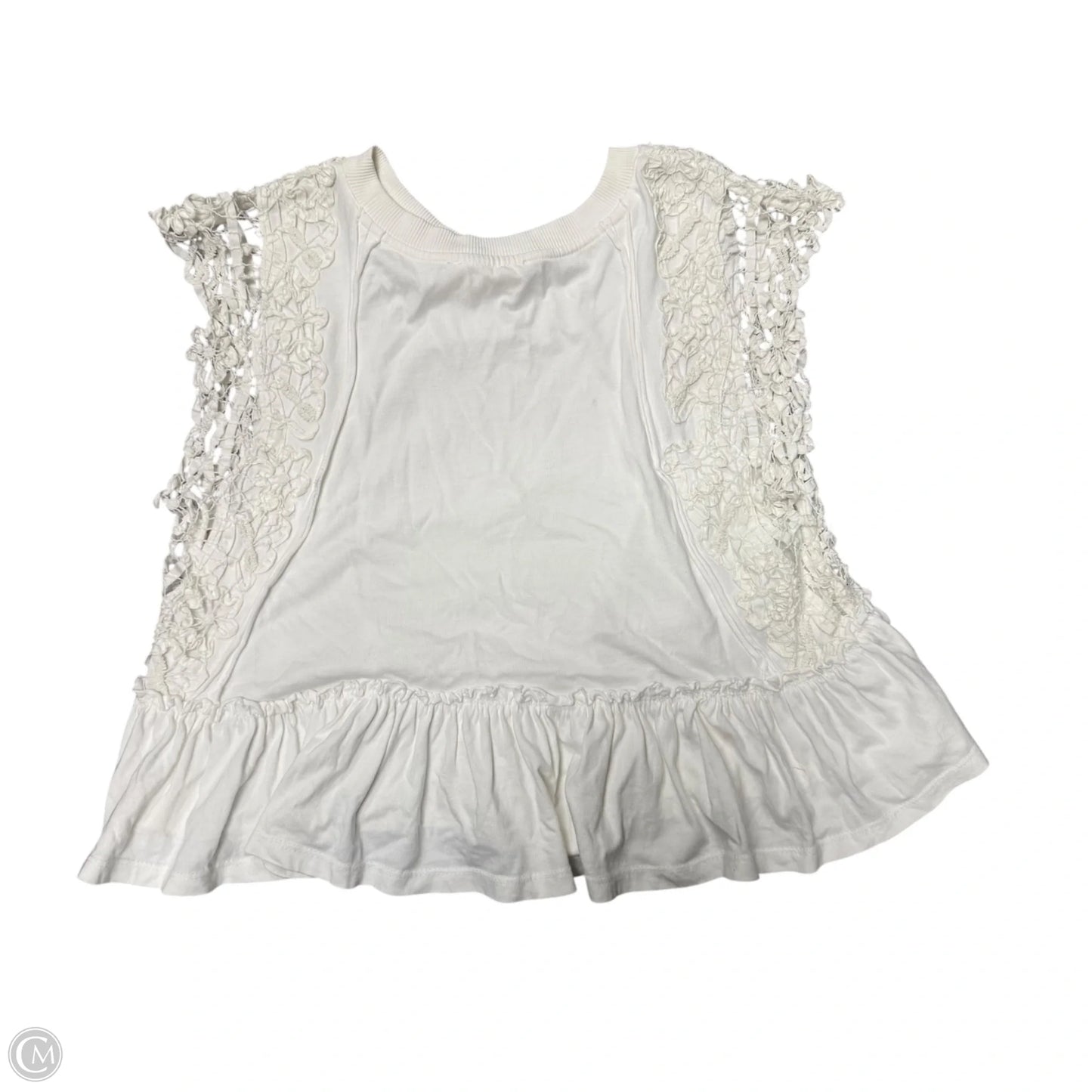 Top Sleeveless By Anthropologie In Cream, Size: S