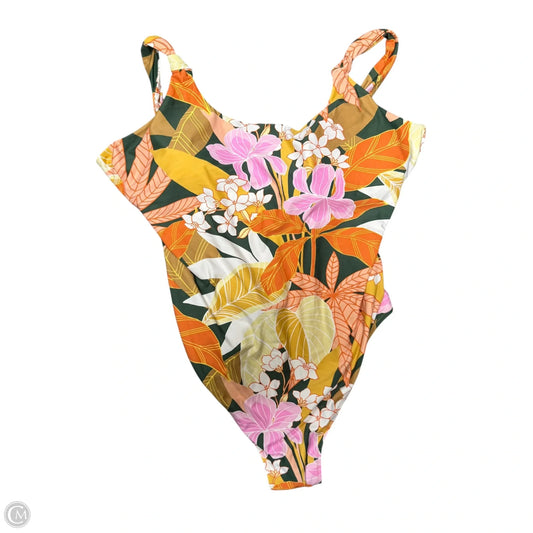 Swimsuit By Aerie In Green & Orange, Size: Xl
