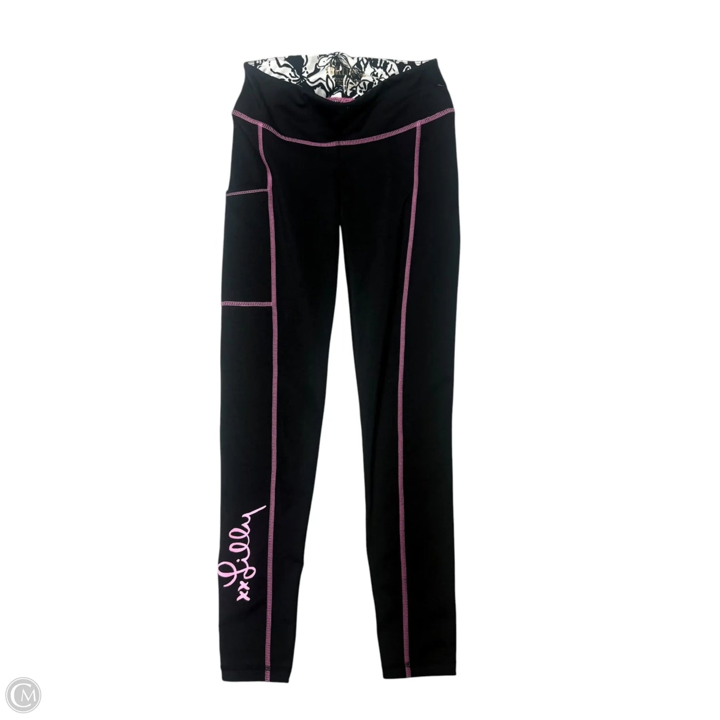 Pants Designer By Lilly Pulitzer In Black & Pink, Size: 0