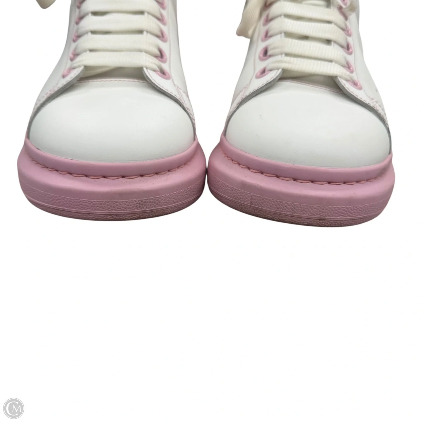Shoes Luxury Designer By Alexander Mcqueen In Pink & White, Size: 12.5