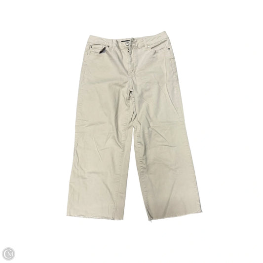 Jeans Cropped By D Jeans In Tan Denim, Size: 10