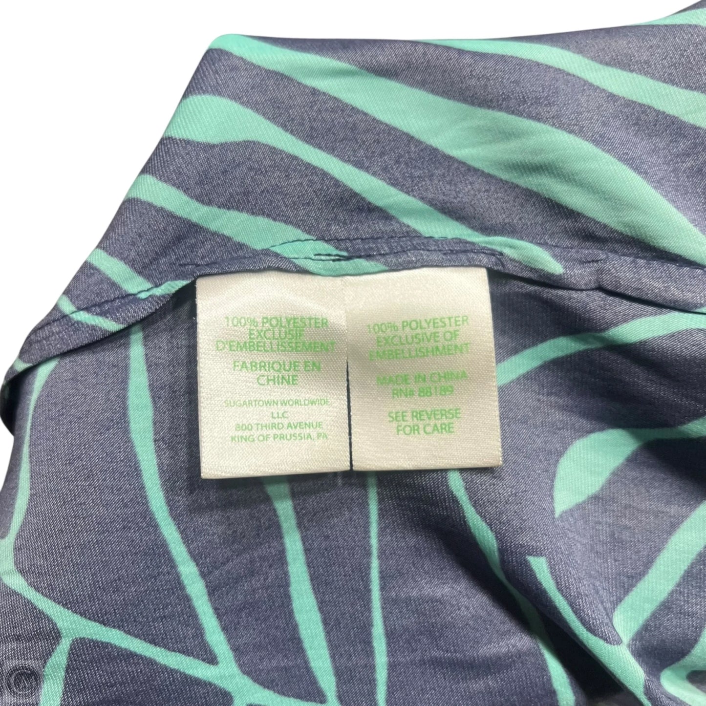Dress Designer By Lilly Pulitzer In Blue & Green, Size: L