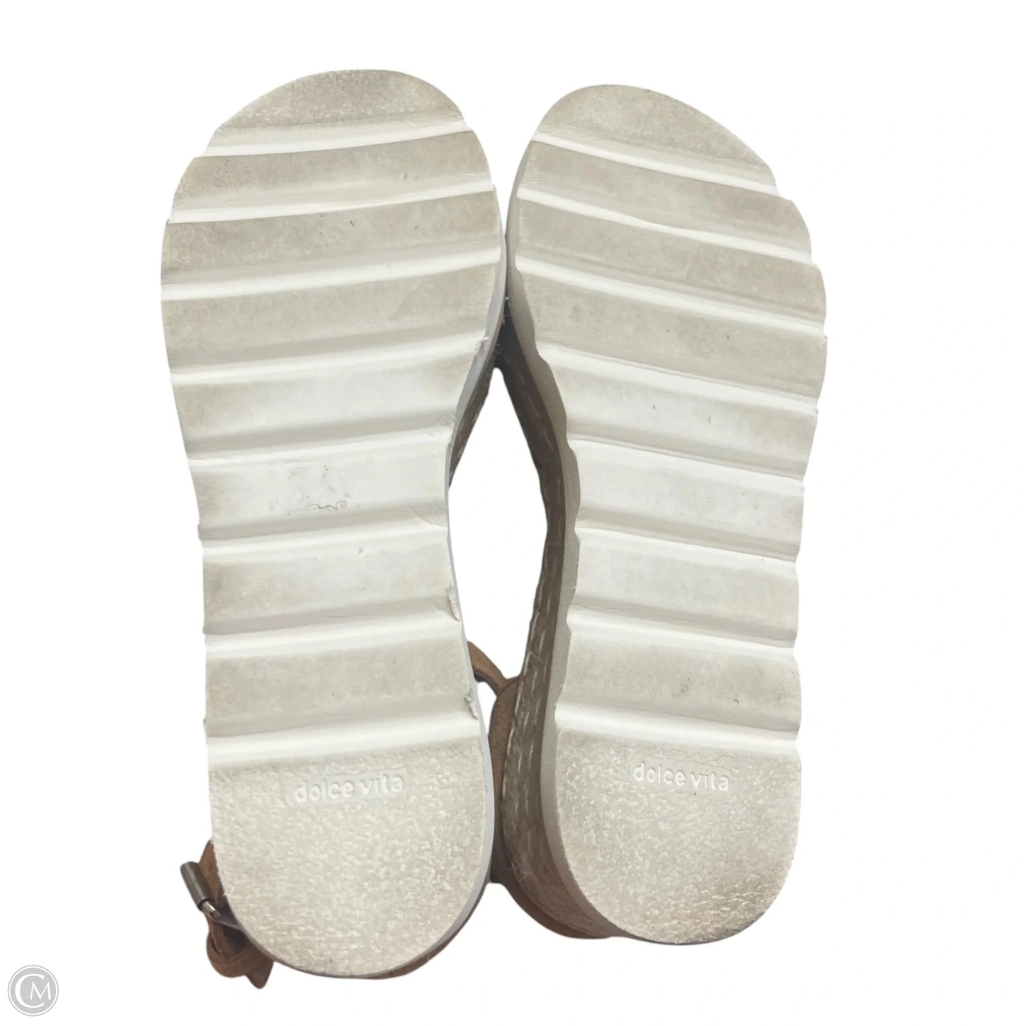 Sandals Heels Wedge By Dolce Vita In Tan, Size: 6.5