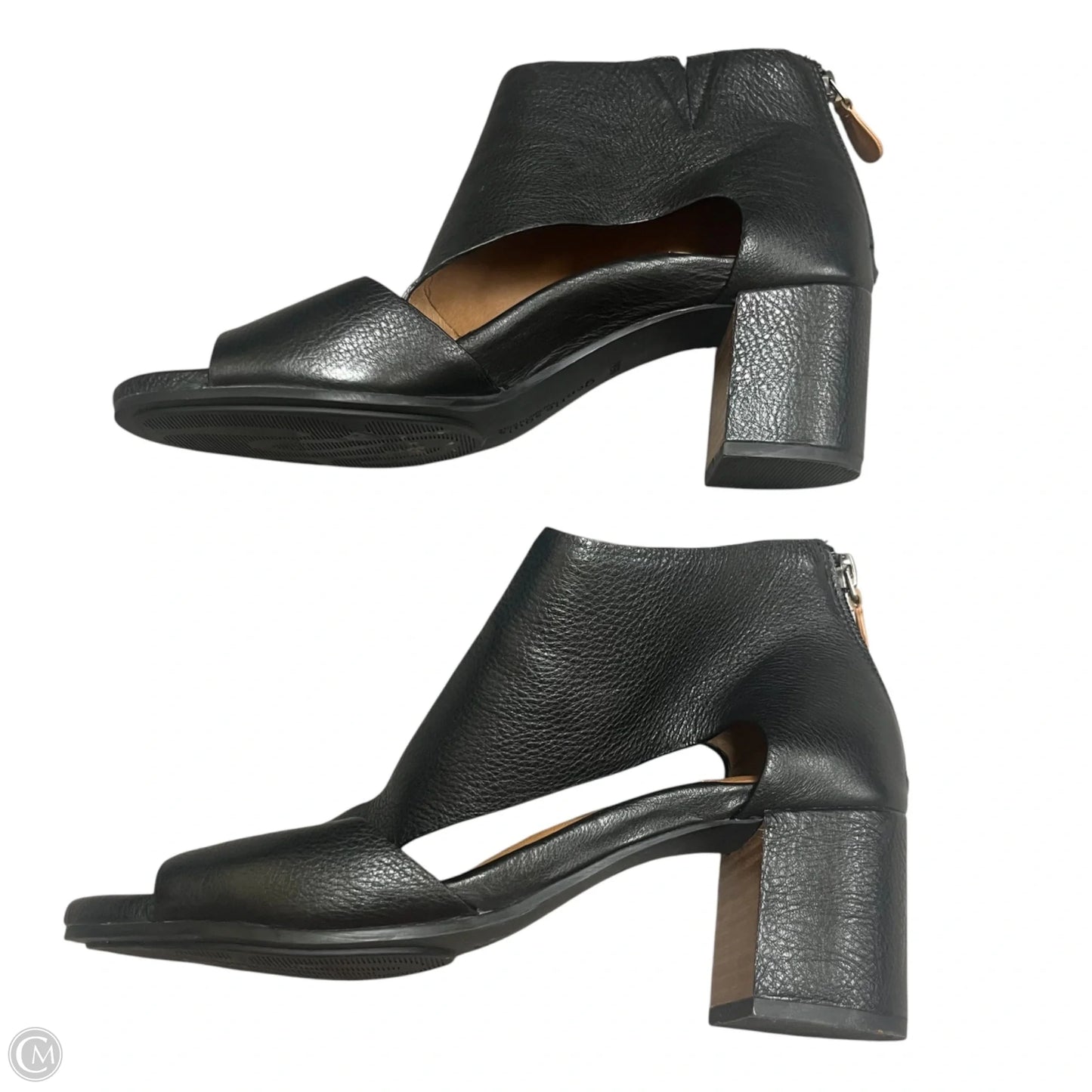 Sandals Heels Block By Gentle Souls In Black, Size: 9.5