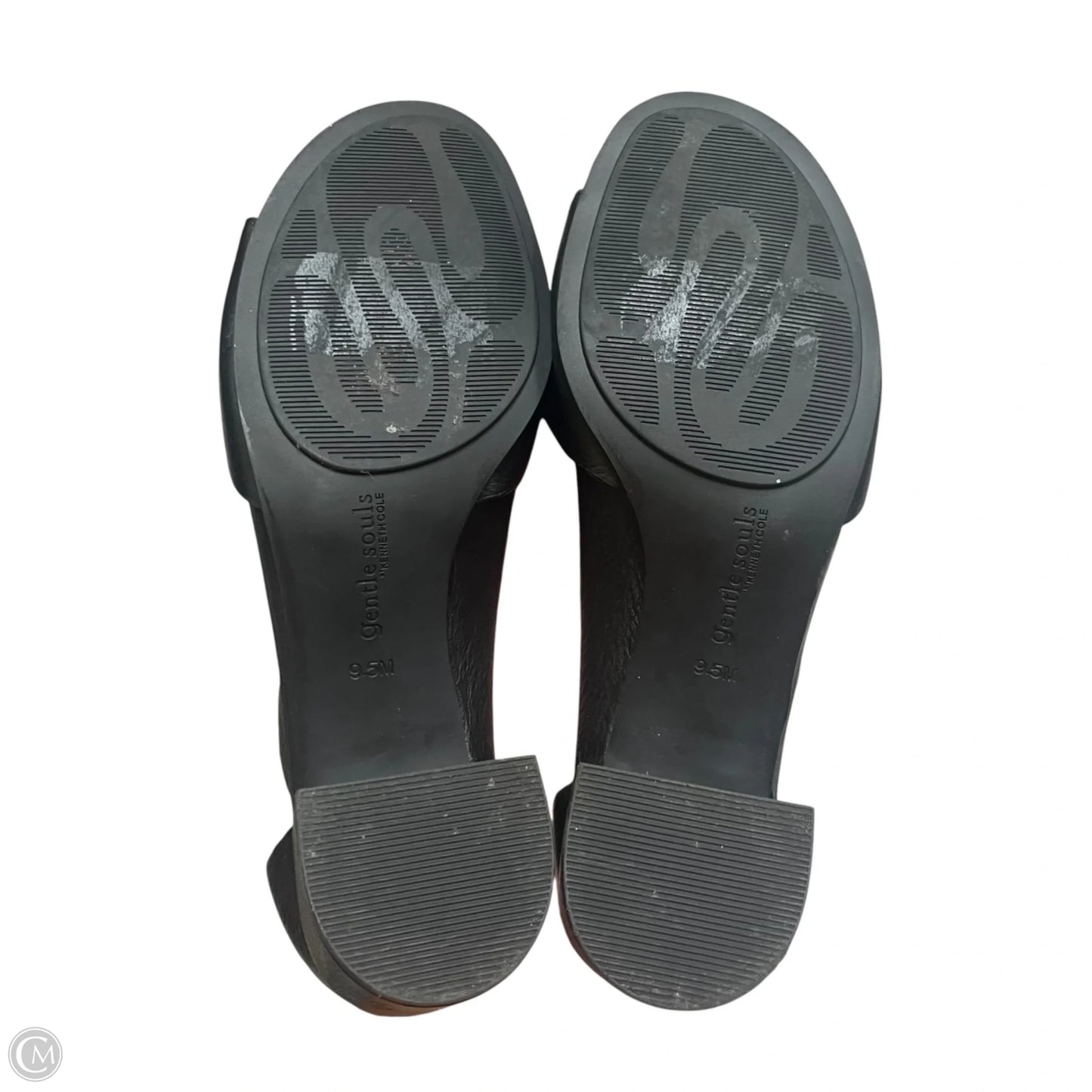 Sandals Heels Block By Gentle Souls In Black, Size: 9.5