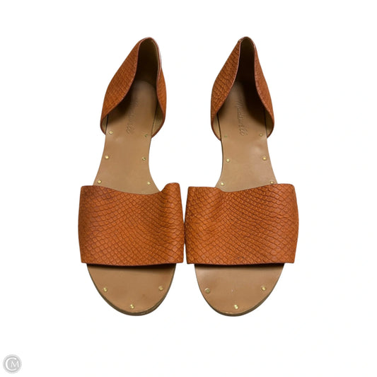Sandals Flats By Madewell In Orange, Size: 9
