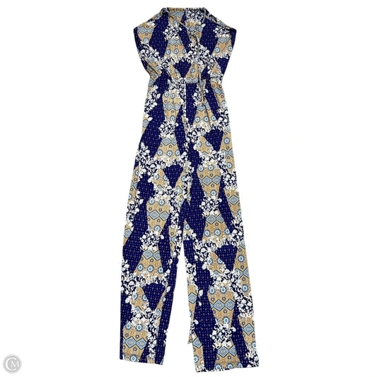 Jumpsuit By Veronica M In Blue & Tan, Size: S