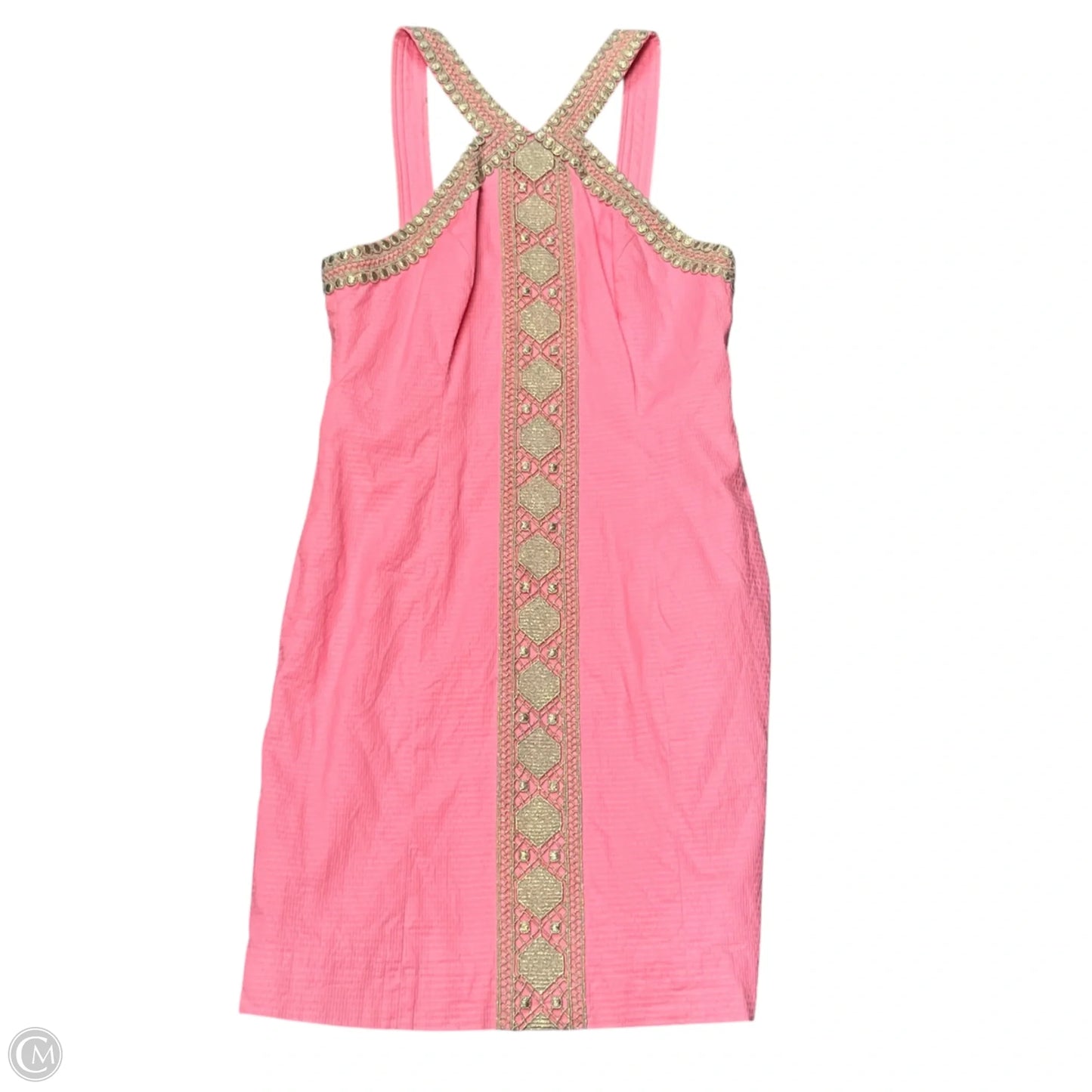 Dress Designer By Lilly Pulitzer In Gold & Pink, Size: Xs
