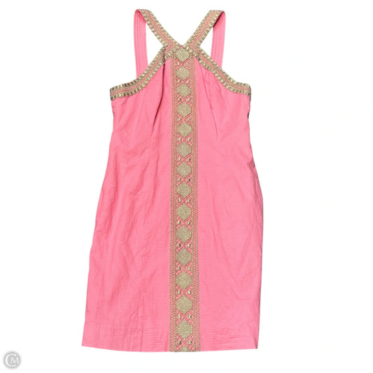 Dress Designer By Lilly Pulitzer In Gold & Pink, Size: Xs