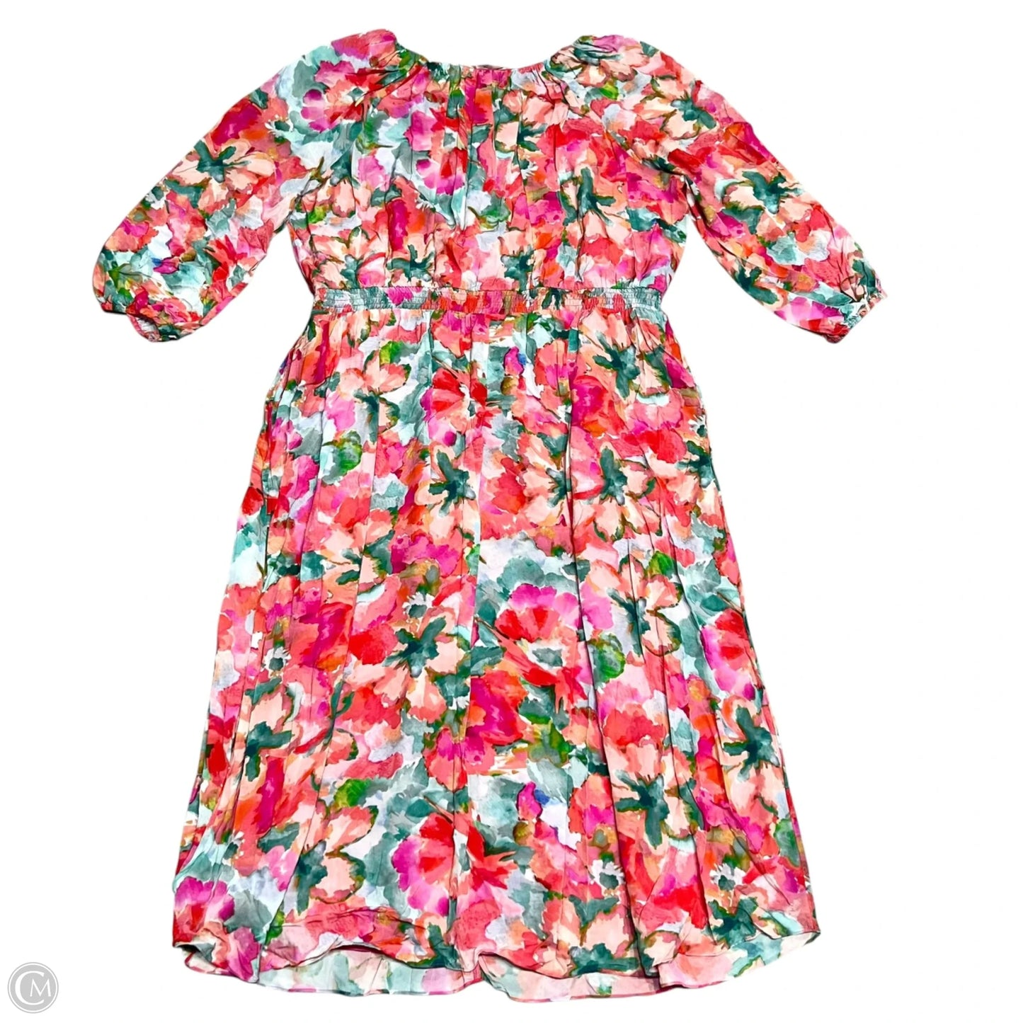 Dress Casual Maxi By Soft Surroundings In Green & Pink, Size: 3x