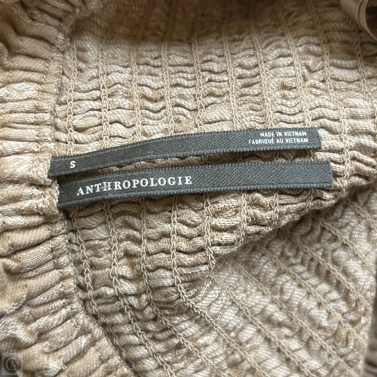 Top Sleeveless By Anthropologie In Tan, Size: S