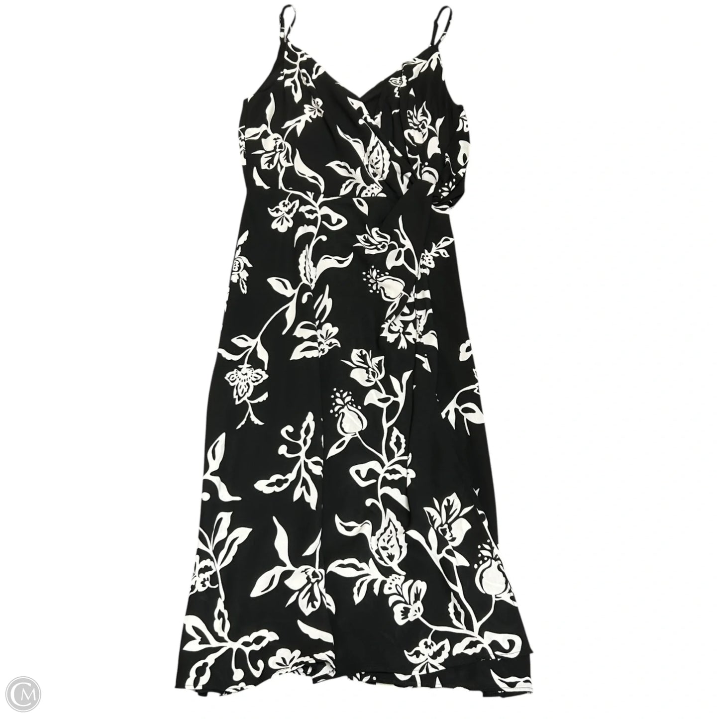 Dress Casual Midi By Express In Black & White, Size: Xs