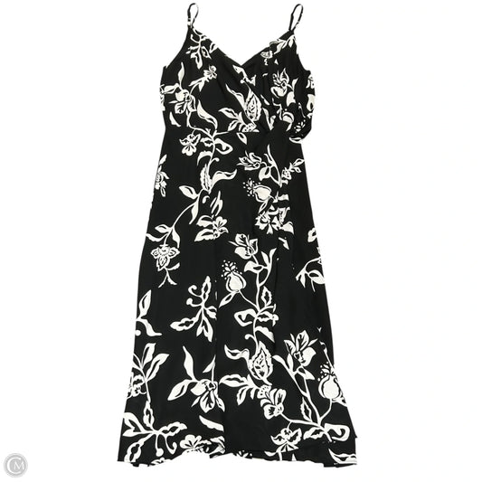 Dress Casual Midi By Express In Black & White, Size: Xs