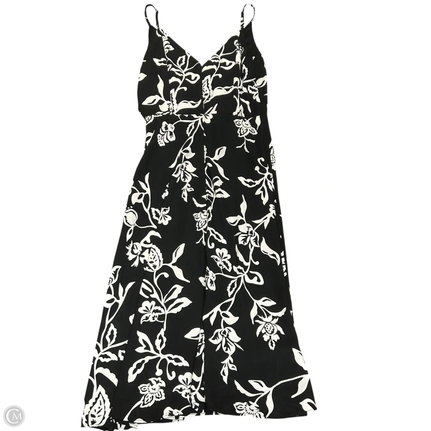 Dress Casual Midi By Express In Black & White, Size: Xs