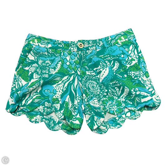 Shorts Designer By Lilly Pulitzer In Cream & Green, Size: 2