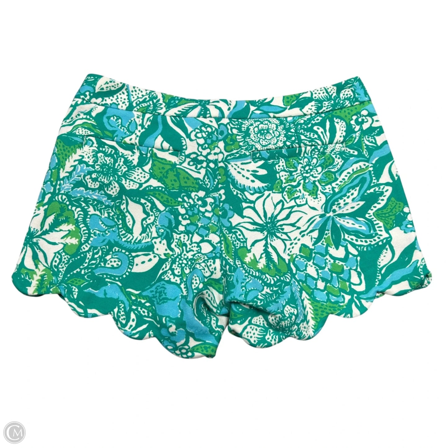 Shorts Designer By Lilly Pulitzer In Cream & Green, Size: 2