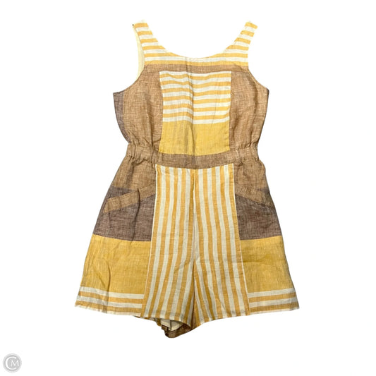 Romper By Anthropologie In Orange & Tan, Size: S