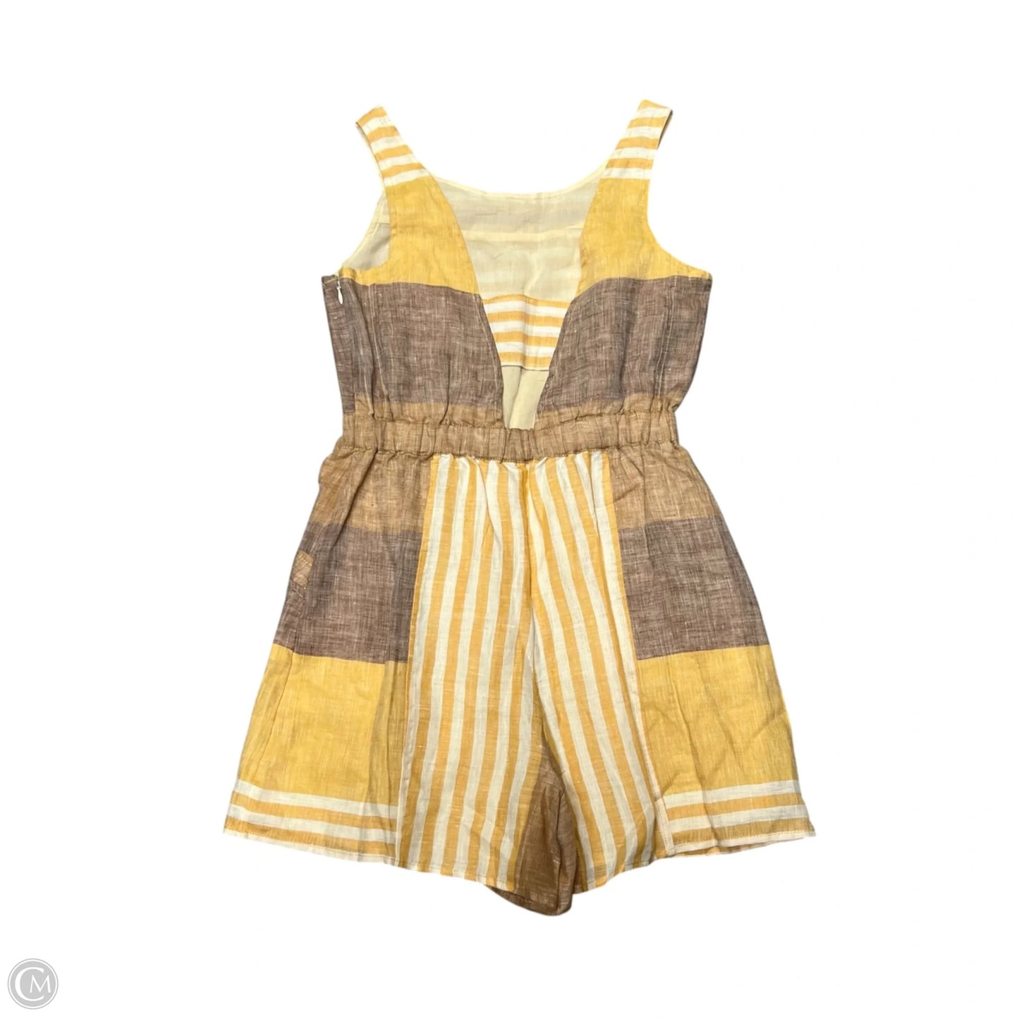 Romper By Anthropologie In Orange & Tan, Size: S