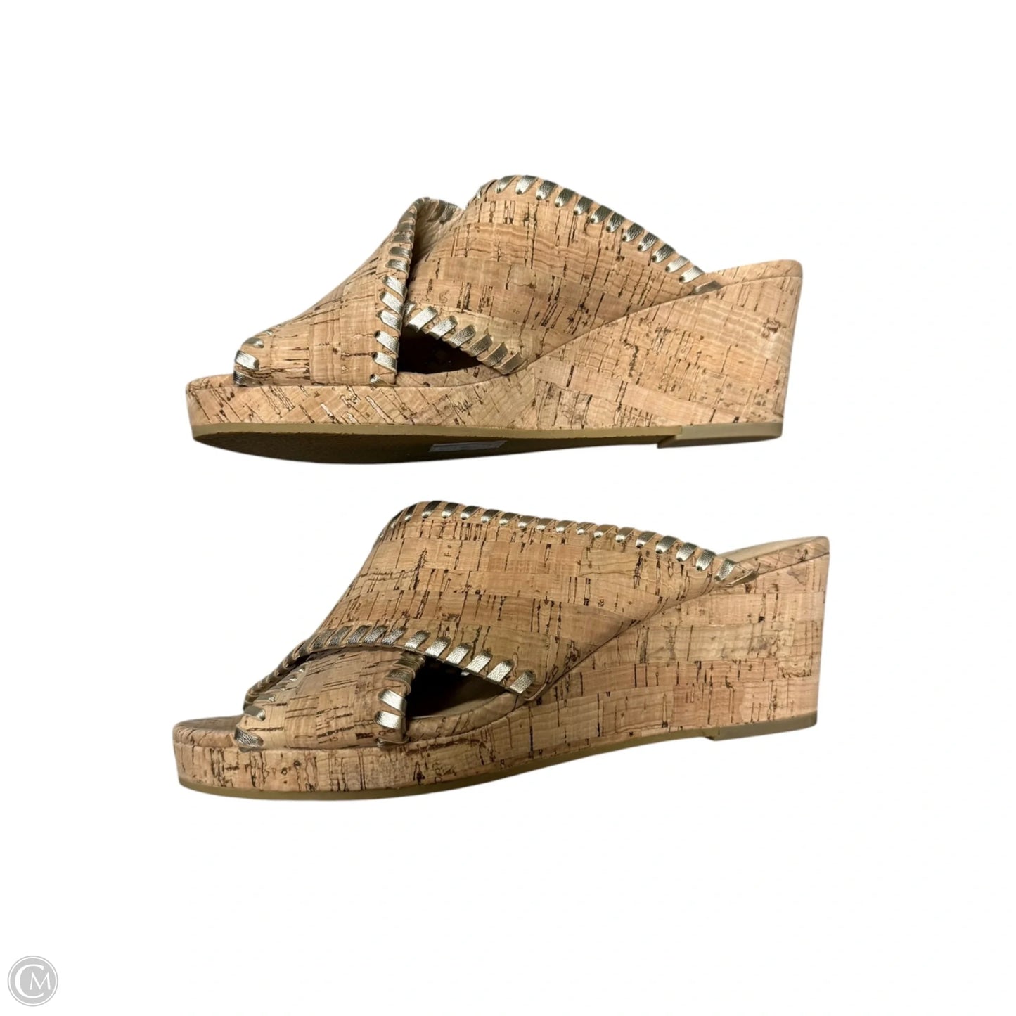 Sandals Heels Wedge By Jack Rogers In Tan, Size: 7.5