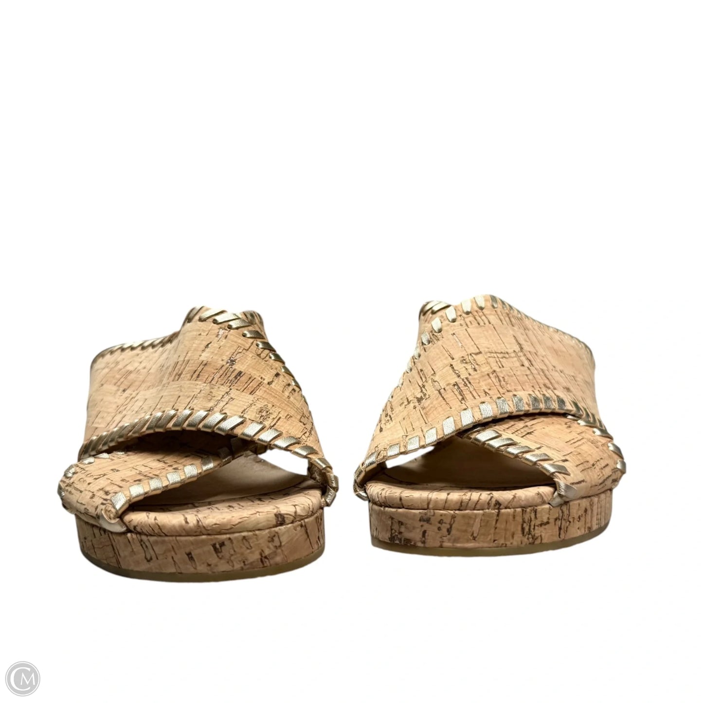 Sandals Heels Wedge By Jack Rogers In Tan, Size: 7.5