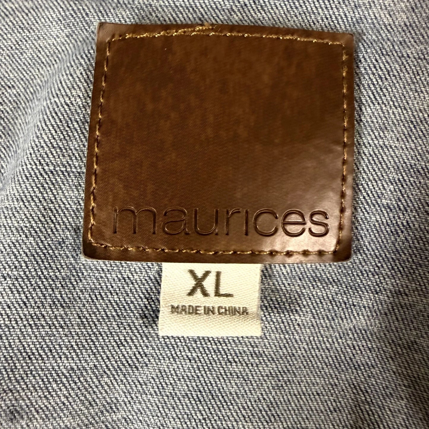 Jacket Denim By Maurices In Blue Denim, Size: Xl