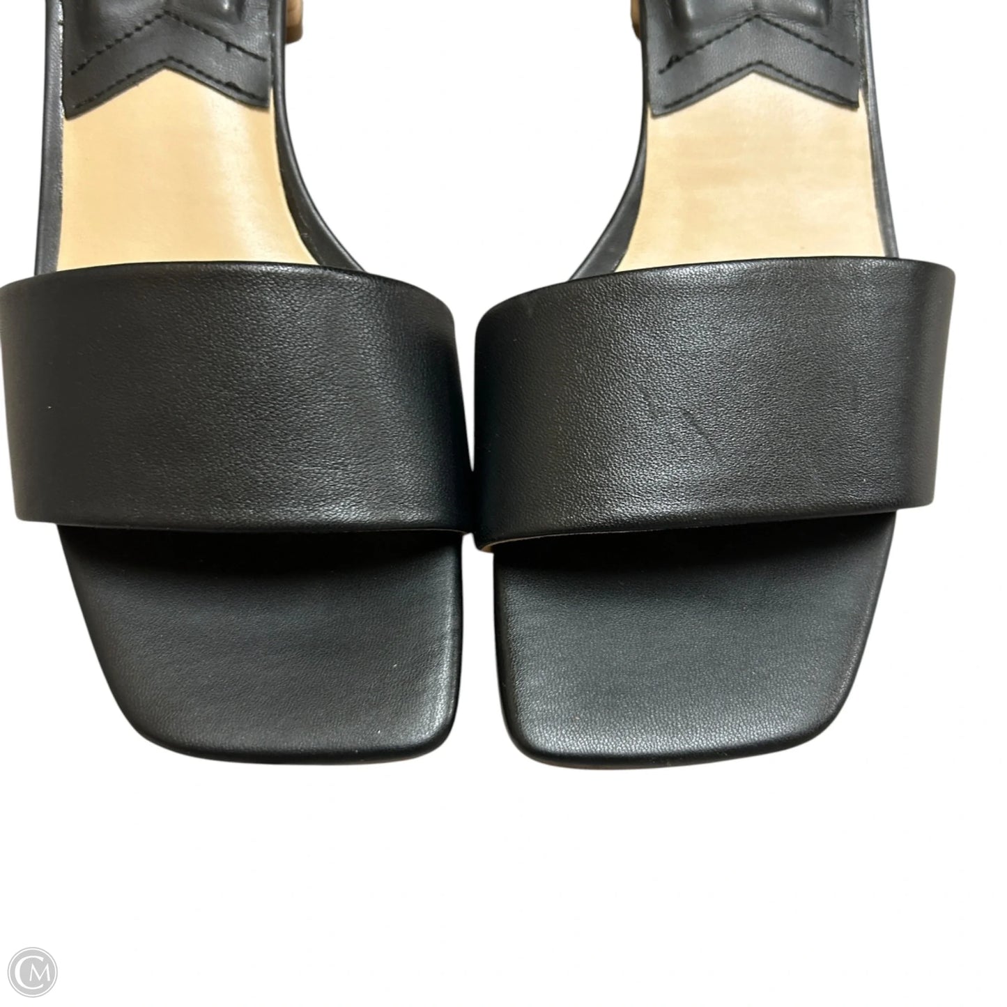 Sandals Heels Block By Franco Sarto In Black & Tan, Size: 8