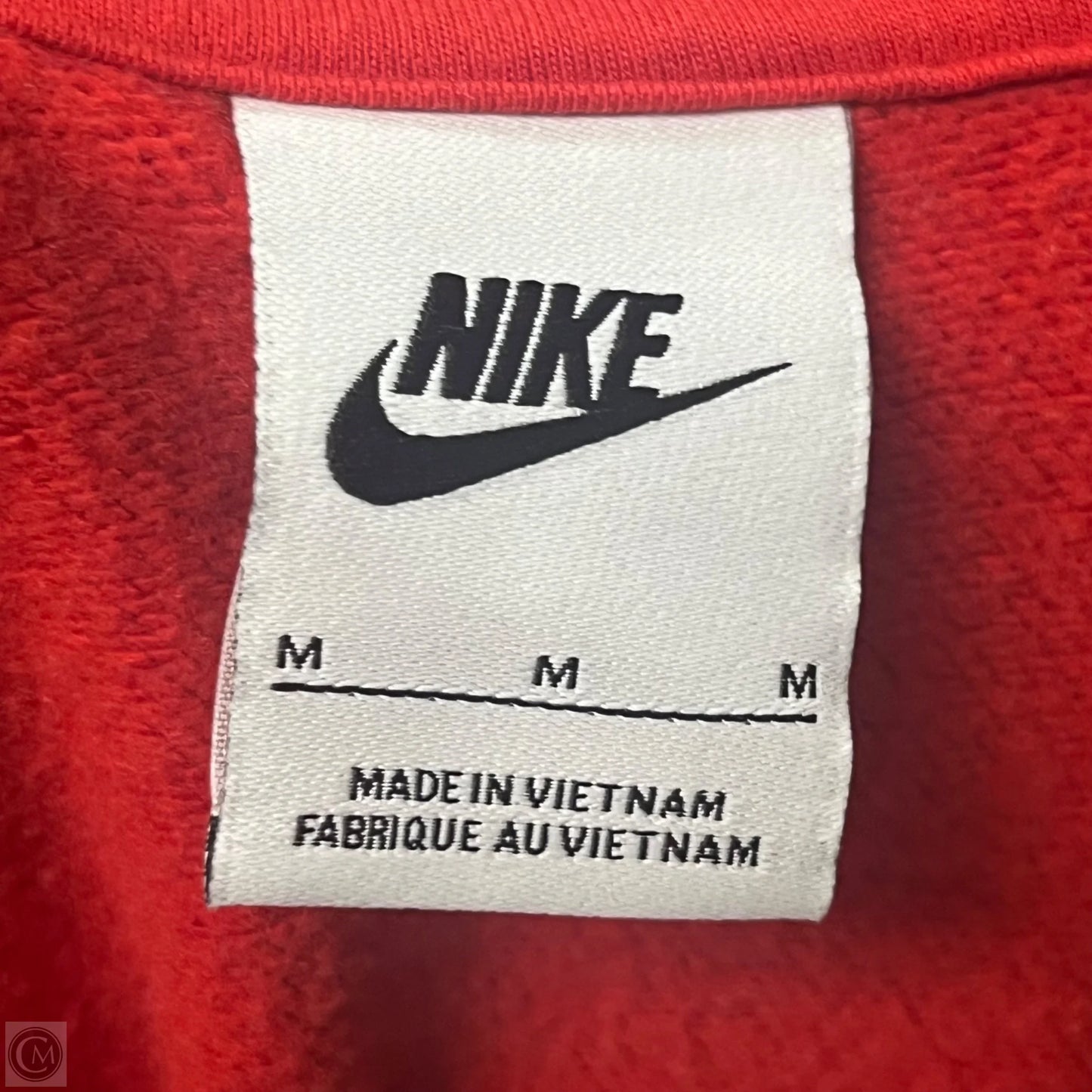 Athletic Sweatshirt Hoodie By Nike In Red, Size: M