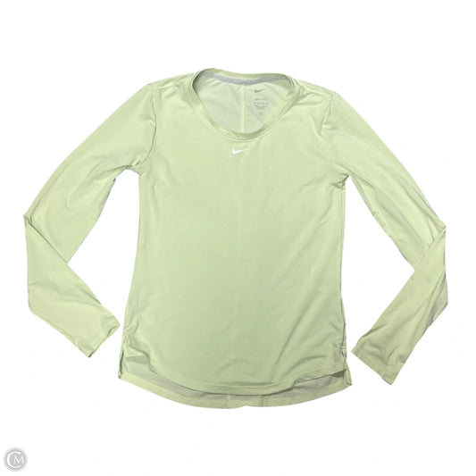 Athletic Top Long Sleeve Crewneck By Nike In Green, Size: Xs