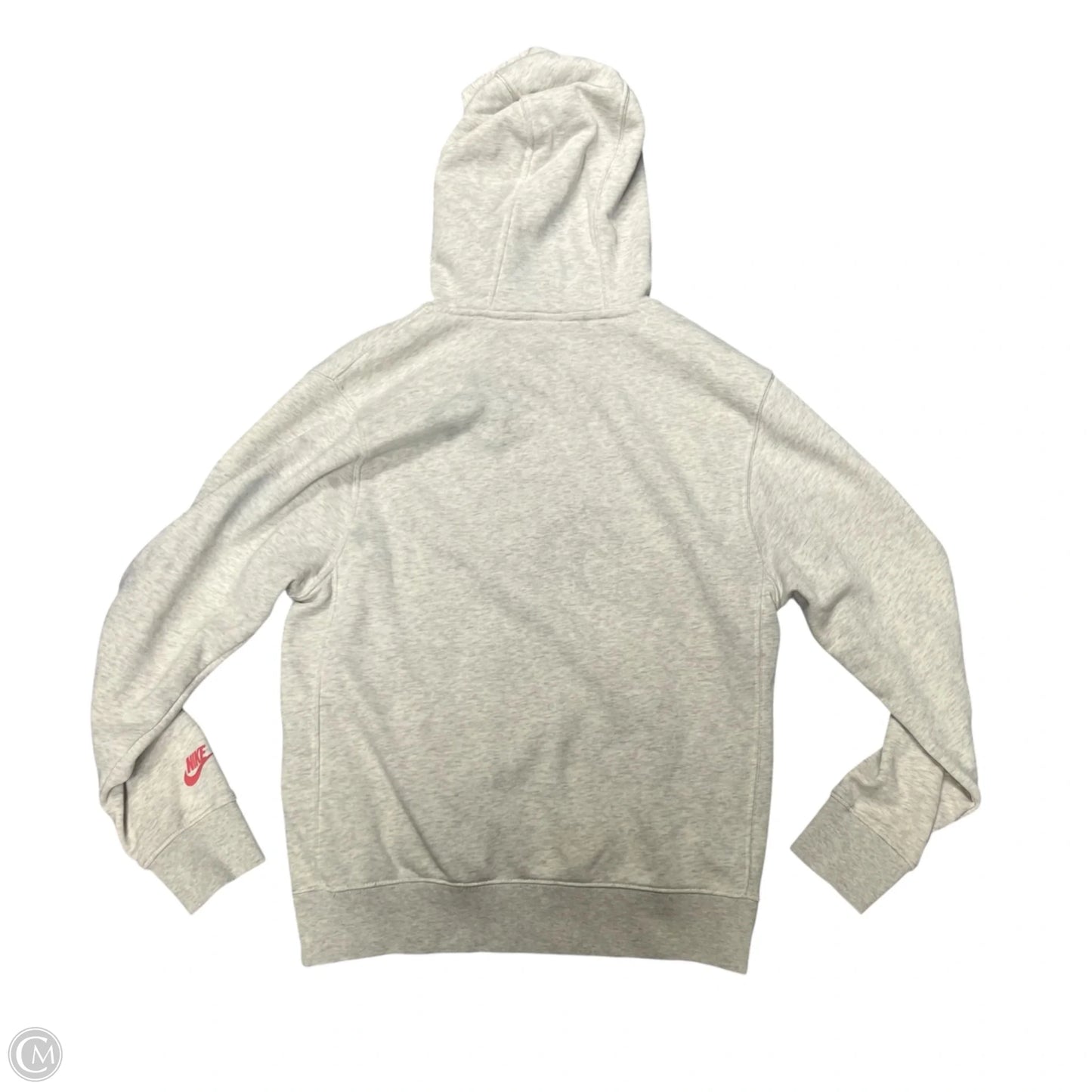 Athletic Sweatshirt Hoodie By Nike In Grey & Tan, Size: S