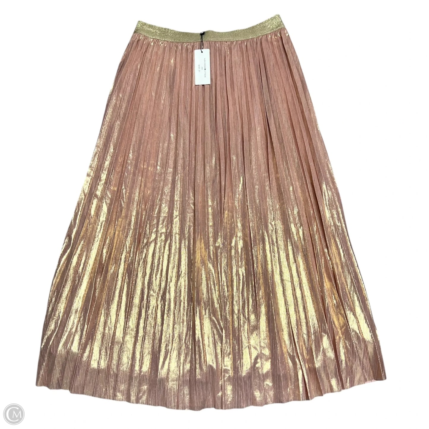 Skirt Maxi By Molly Bracken In Gold & Pink, Size: 8