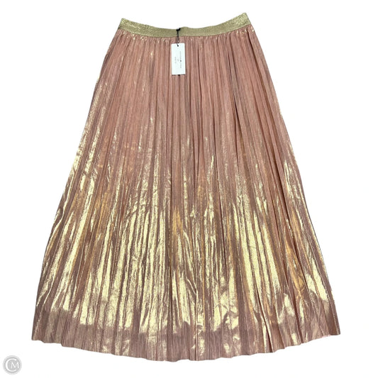Skirt Maxi By Molly Bracken In Gold & Pink, Size: 8