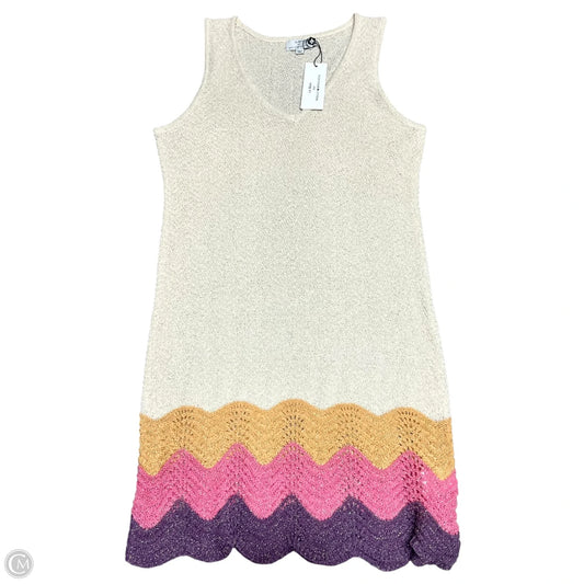Dress Casual Midi By Molly Bracken In Purple & Tan, Size: L