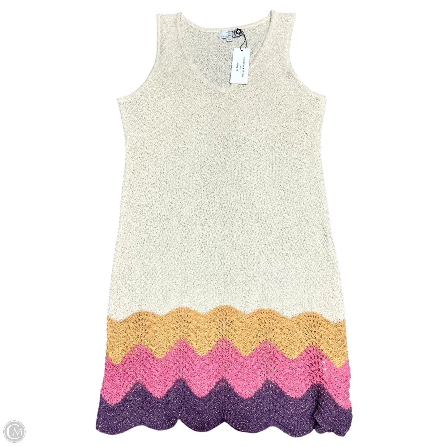 Dress Casual Midi By Molly Bracken In Purple & Tan, Size: L