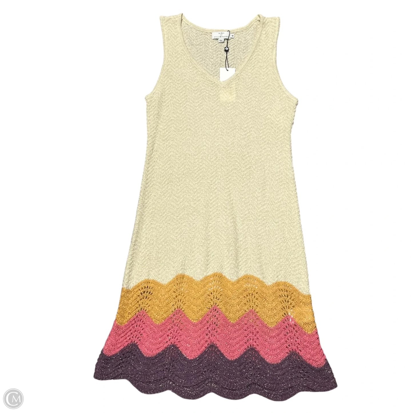 Dress Casual Midi By Molly Bracken In Purple & Tan, Size: M