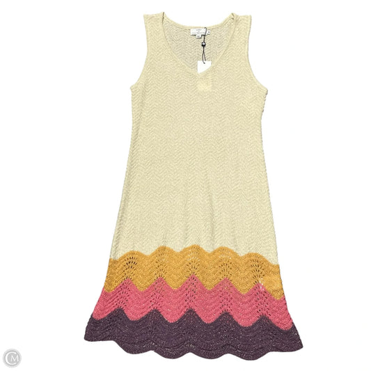Dress Casual Midi By Molly Bracken In Purple & Tan, Size: M