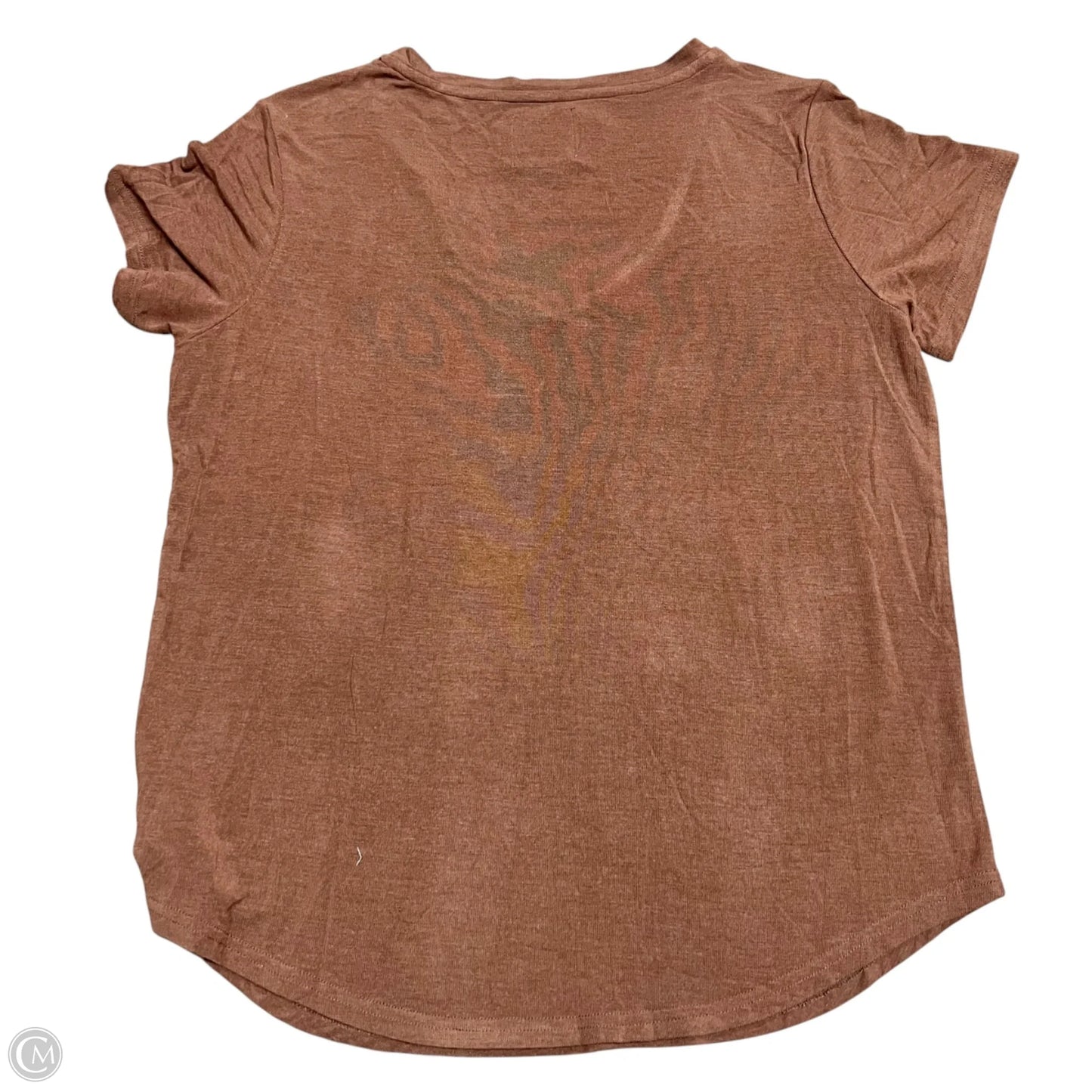 Top Short Sleeve By Lili Sidonio In Brown, Size: Xl