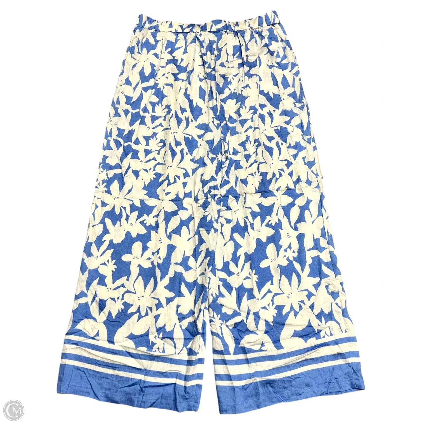 Pants Wide Leg By Lili Sidonio In Blue & White, Size: 4