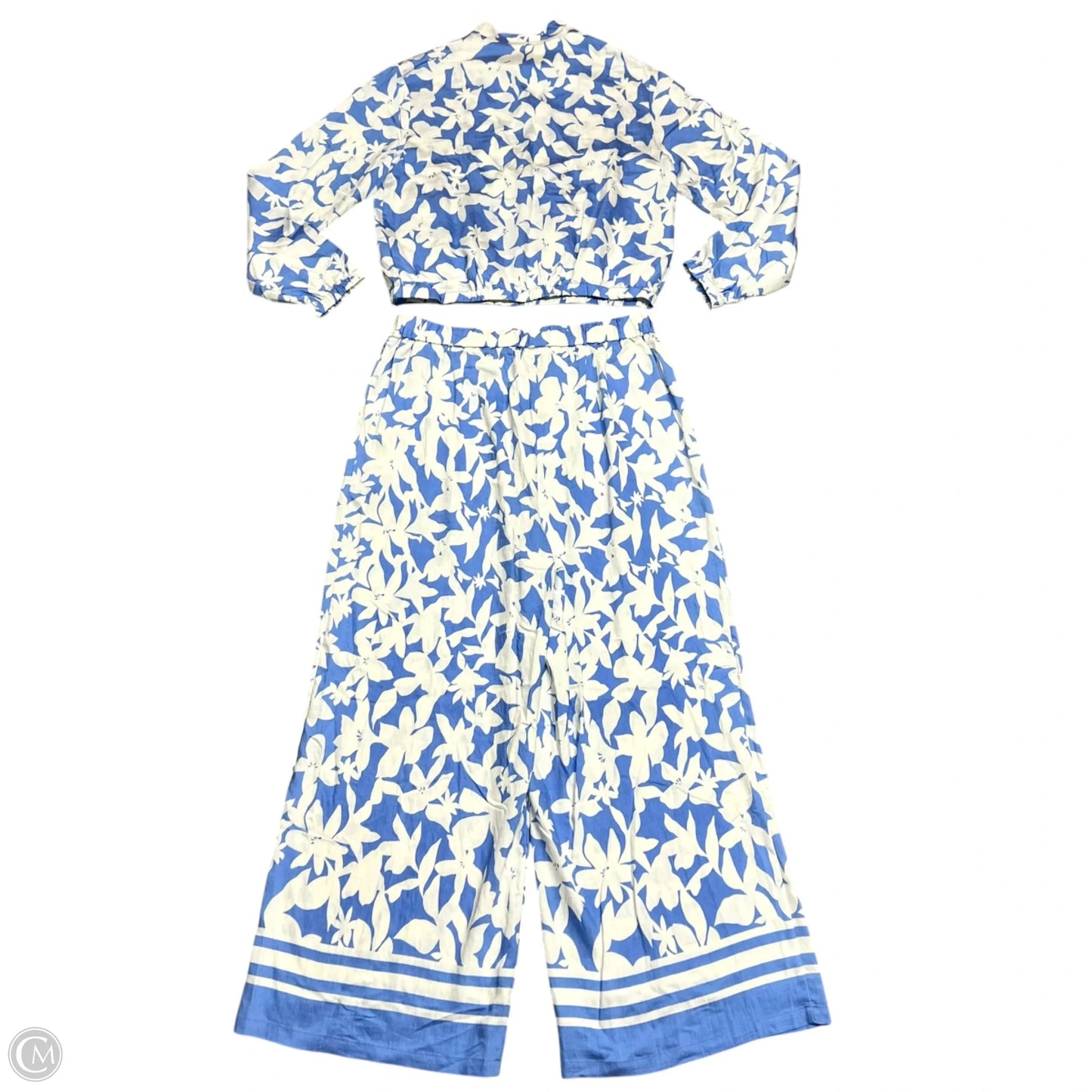 Pants Set 2pc By Lili Sidonio In Blue & White, Size: Xl